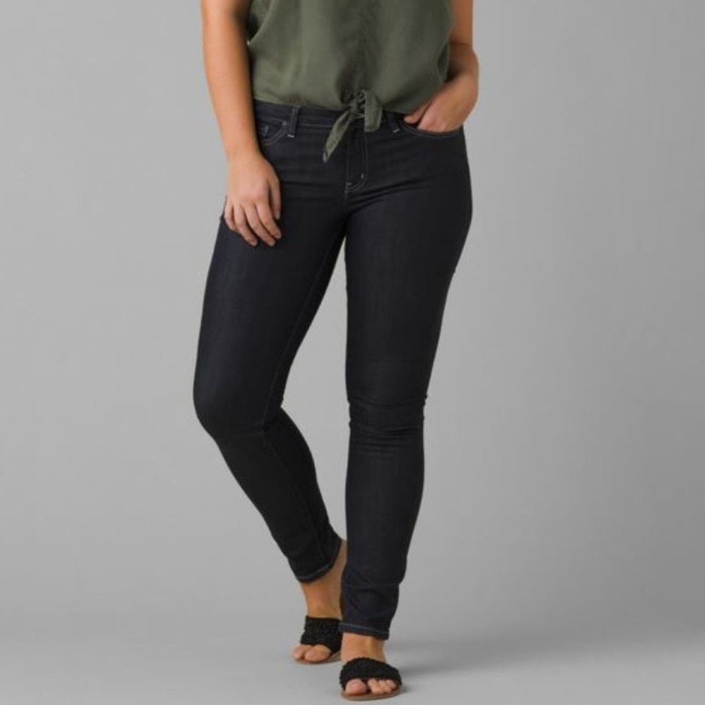 Prana Kayla Mid-Rise Straight Leg Jean Grey Size 6/28